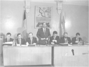 1995 Выездное заседание Правительства УР в г.Сарапуле. Президиум заседания 7-ой Григорьев, руководитель аппарата Правительства УР.jpg